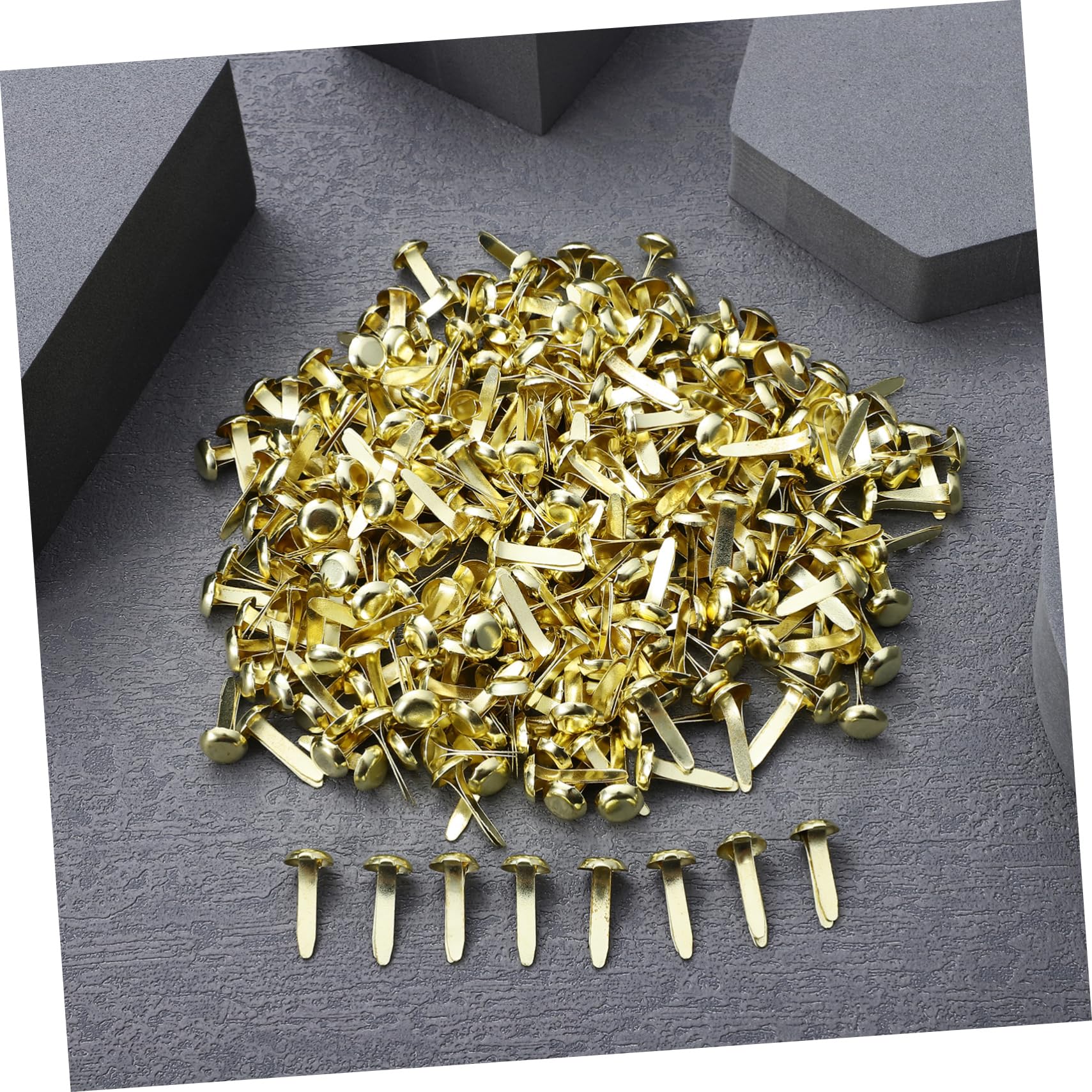 1500piezas Sujetadores Metálicos Redondos Para Manualidades Clips De Papel Decorativos Para Scrapbooking Proyectos Diy y Tarjetas