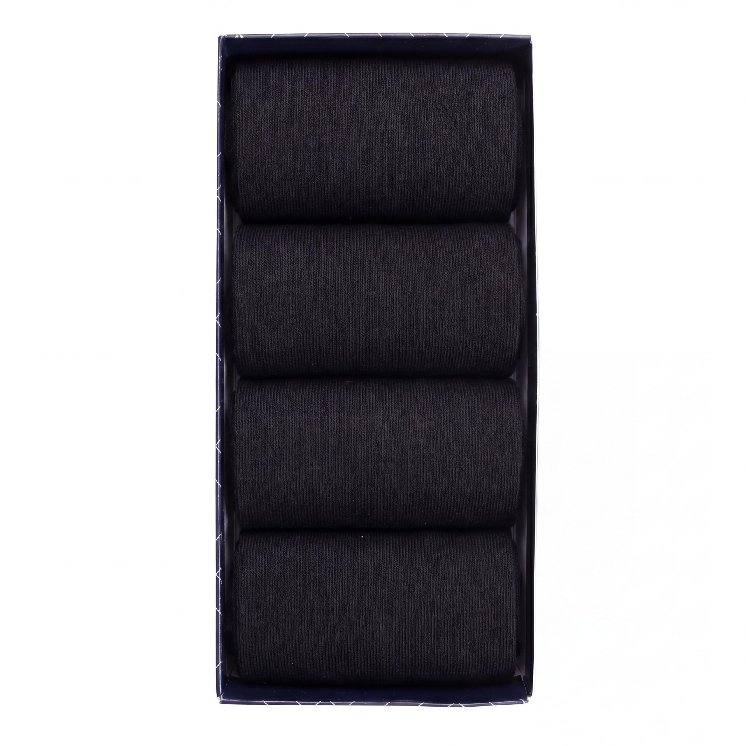 Ciocca Scatola Regalo 4 paia Calze Lunghe Chiffon Filo di Scozia 100% Cotone Sottilissime - Made in Italy - Eleganti comode