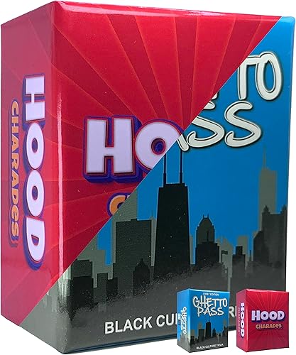 Black Owned Da rienda suelta a las divertidas charadas de Hood & Paquete de pase de gueto Los mejores juegos de trivia urbana para personas negras