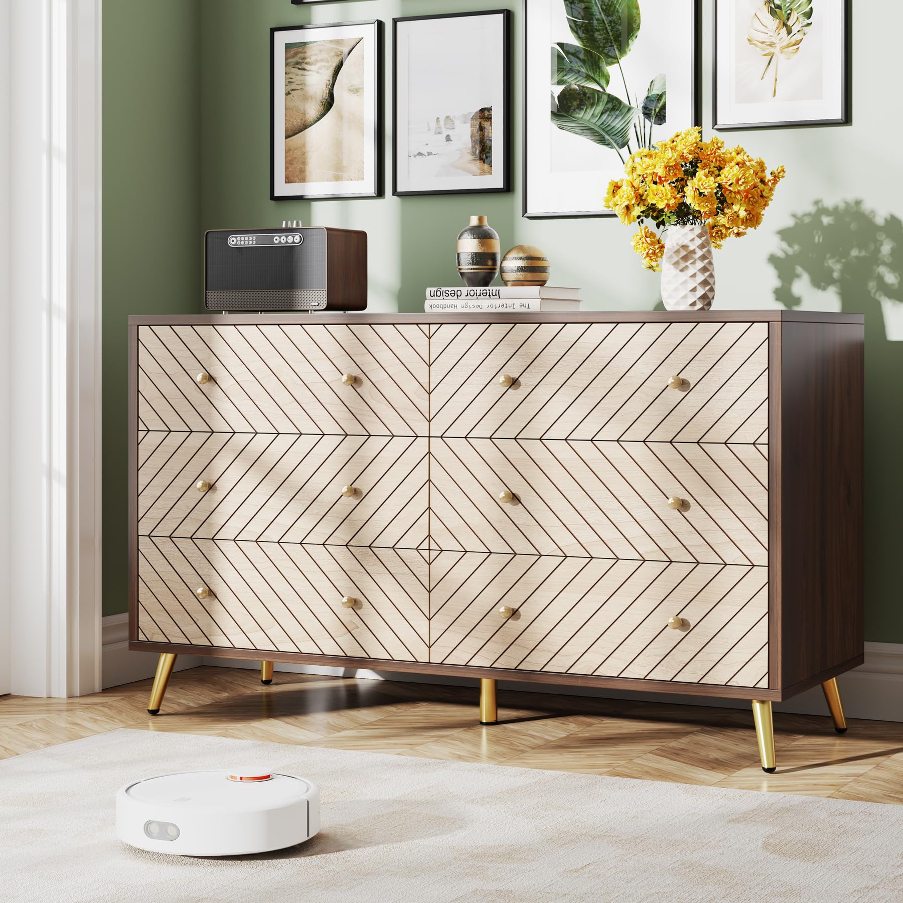 Amazon.com: Tribesigns 47-Inch Dresser for Bedroom with 6 Drawers