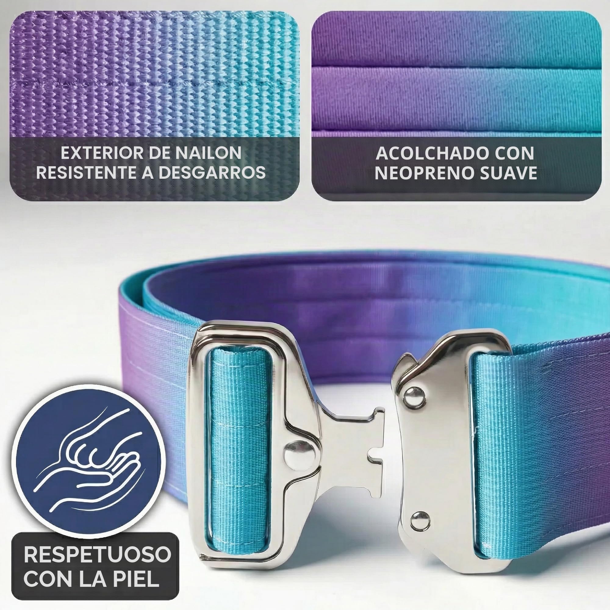 Spark Paws Collar táctico para perro, resistente, calidad premium, grueso y duradero para perros grandes y medianos, retro de los años 90, M