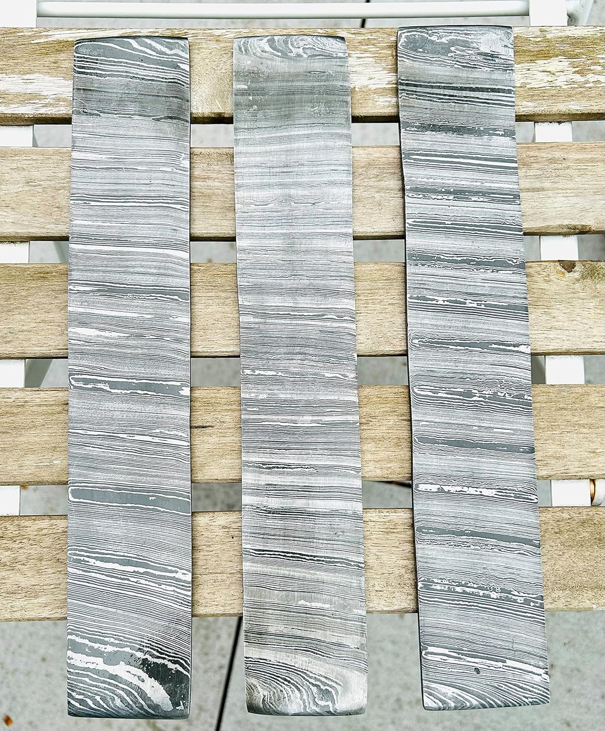 Extreme Twisted Damascus Steel Billet Bar – 10