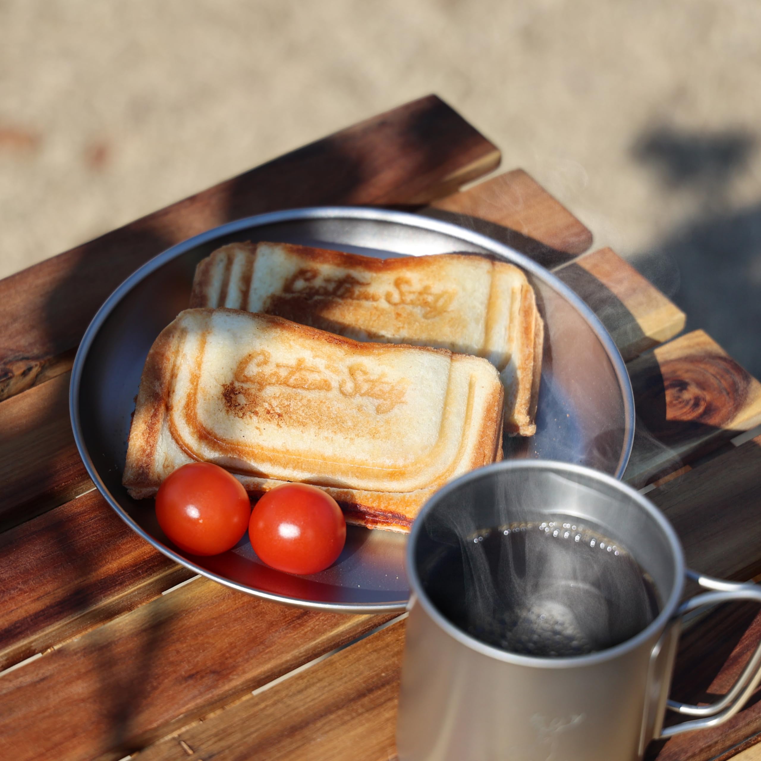 Captain Stag UH-4509 Outdoor Dish, Plate, 7.5 inches (19 cm), Lightweight, Titanium, Made in Japan, Made in Japan