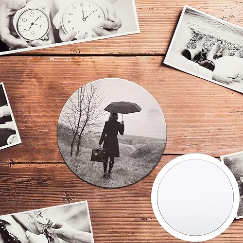 Miniatura 7 de 16 unidades de acrílico redondo transparente de 0.08 pulgadas de grosor, discos acrílicos redondos para marcos de fotos, pintura y manualidades