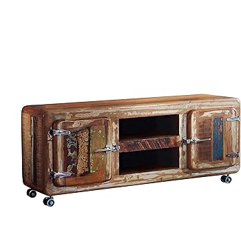 MASSIVMOEBEL24.DE Holz Eisen Altholz Massivmöbel TV-Board Industrial