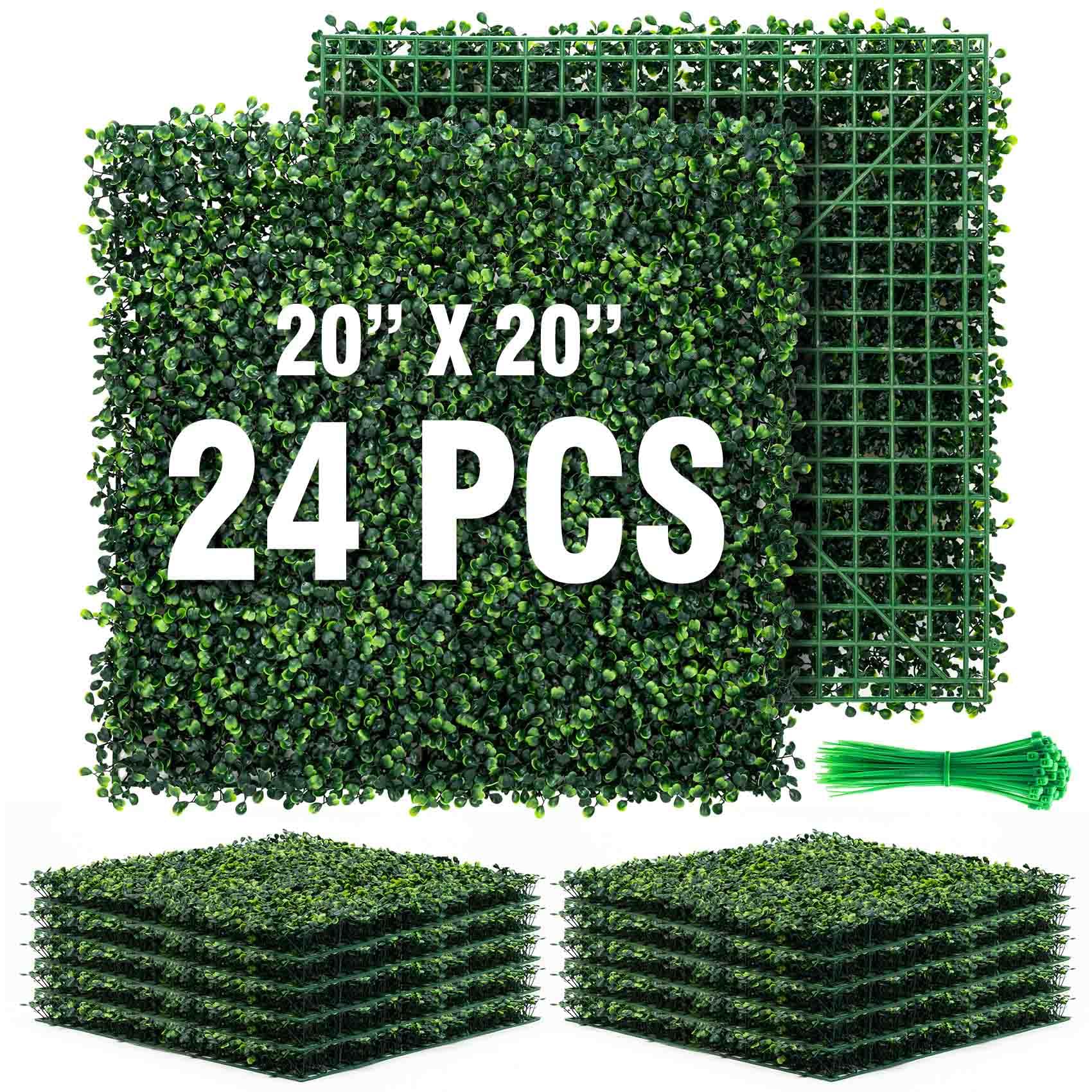 KASZOO 24 Pack 20x20 Grass Wall Panels