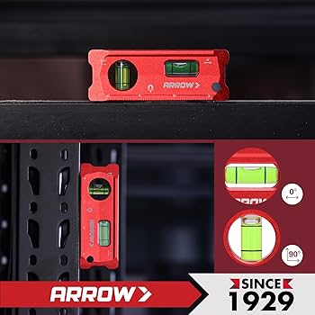 ARROW 4-Inch Torpedo Level, Small Magnetic Leveler Tool with
