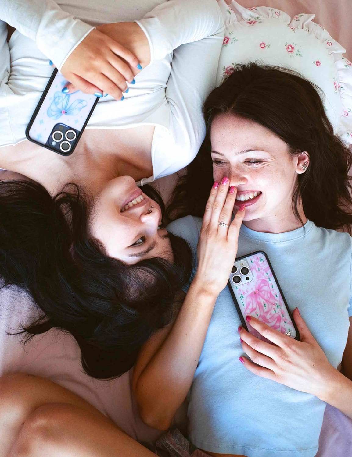 Wildflower Cases - Compatible with iPhone 15 Plus | Protective Bumper, 6.5ft Drop Test Certified, Women Owned Small Business | Pink Bow, Floral, Rose, Trendy | Ribbons & Rosettes