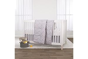 Little Love by NoJo Gray Chevron Crib Bedding Set