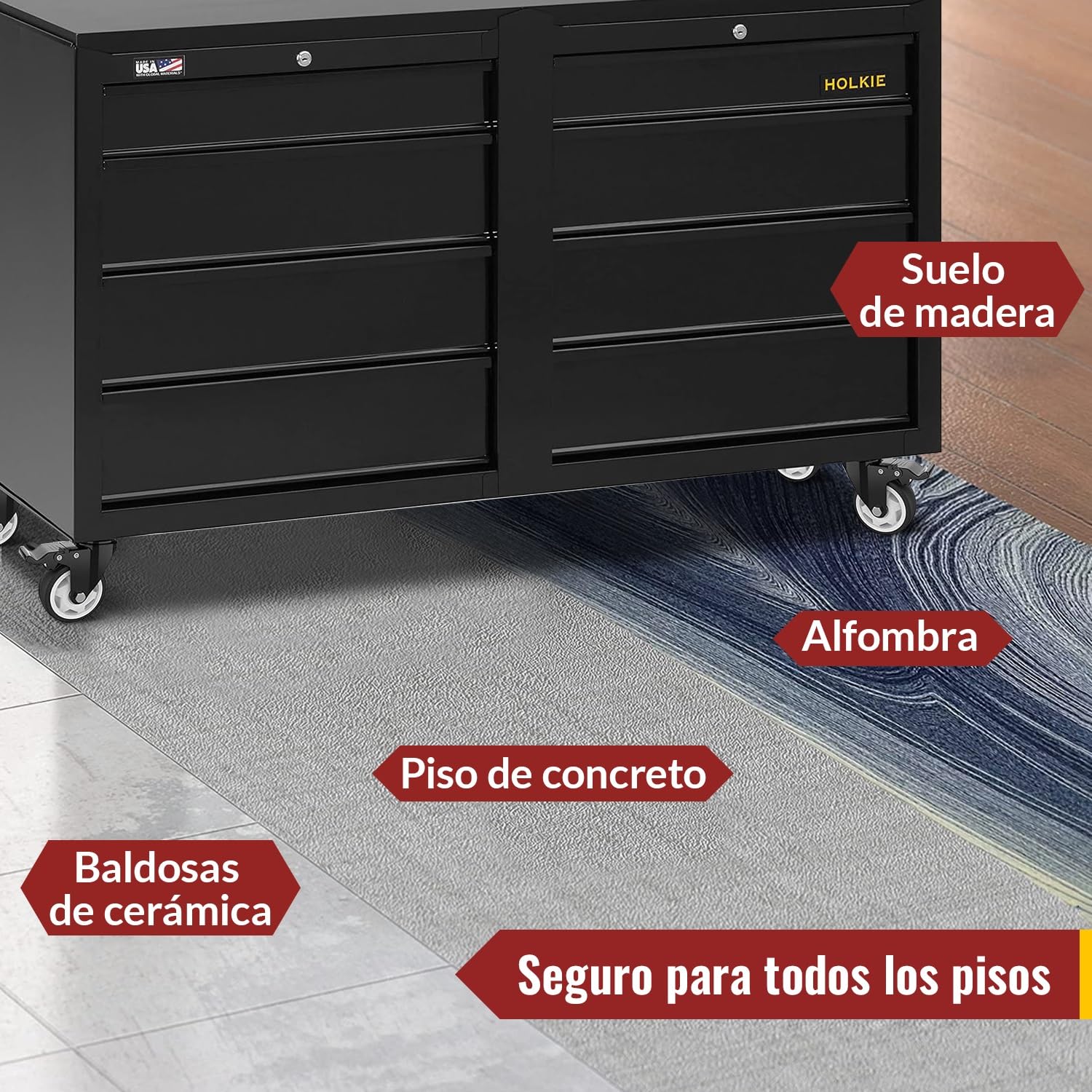 Ruedas Giratorias 100 mm - Ruedas para muebles pesados - Capacidad máxima de carga 600 kg (2 con freno y 2 sin freno)