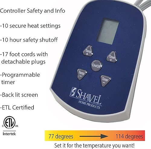 Miniatura 5 de Thermee Micro Flannel Manta térmica eléctrica ultra aterciopelada tamaño queen, lavable y secado a máquina, temporizador y apagado de seguridad, 90