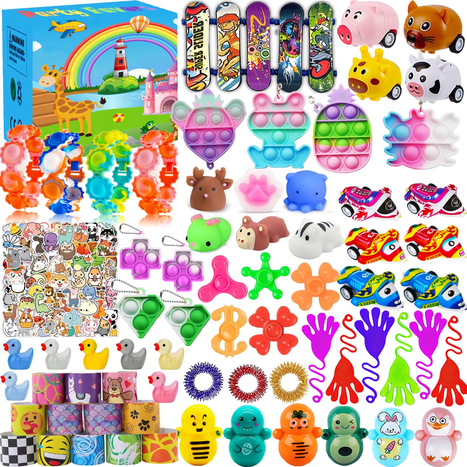 159 PCS Party Favors for Kids 8-12 4-8, Classroom Prizes, Birthday Gifts, Fidget Toys Bulk, Treasure Box Toys for Classroom, Easter Egg Fillers,