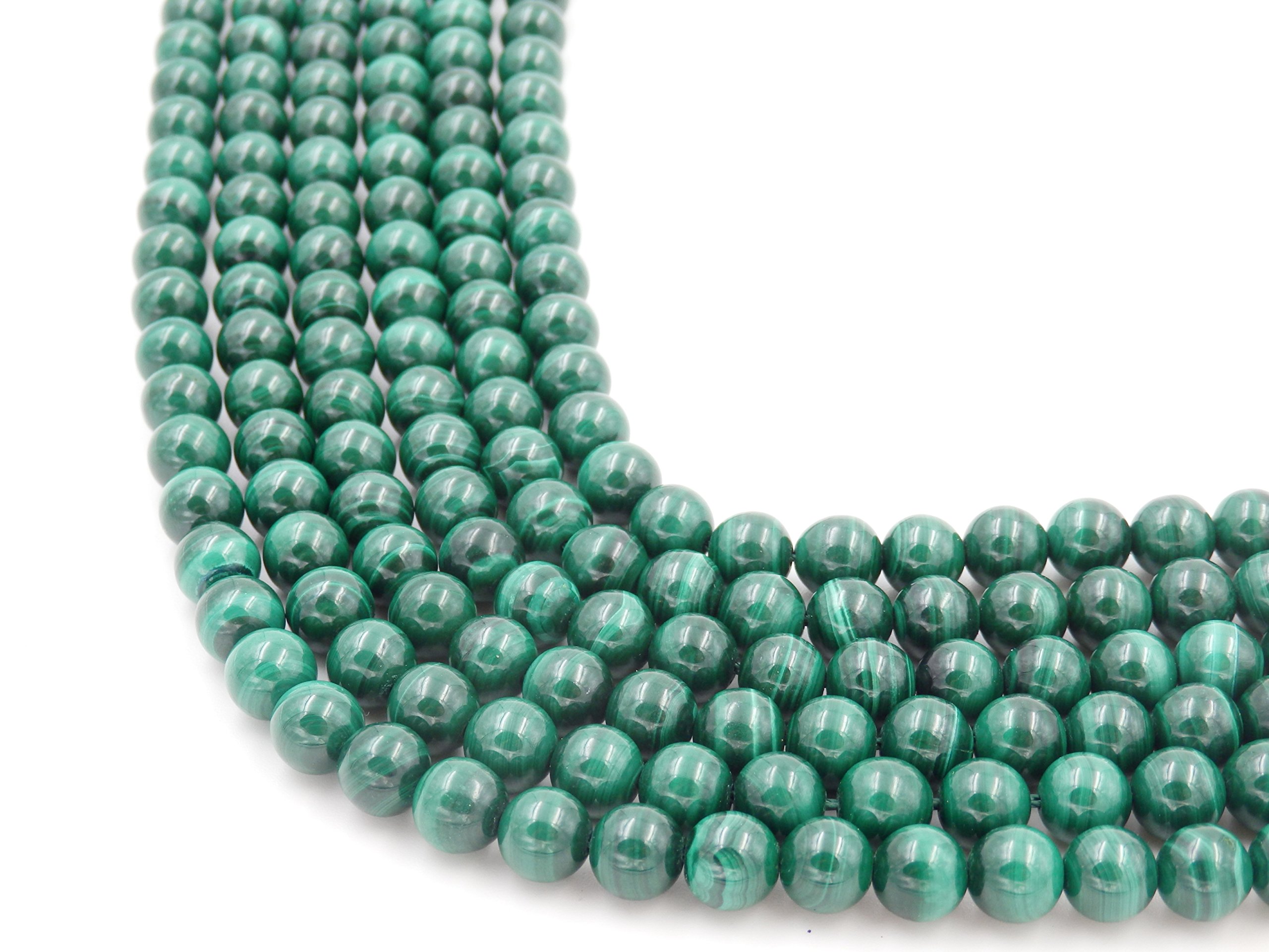 Malahill Natural AAA Green Tourmaline Beads – 8mm Loose Beads With Stretch Cord For Bracelet Making - View #10