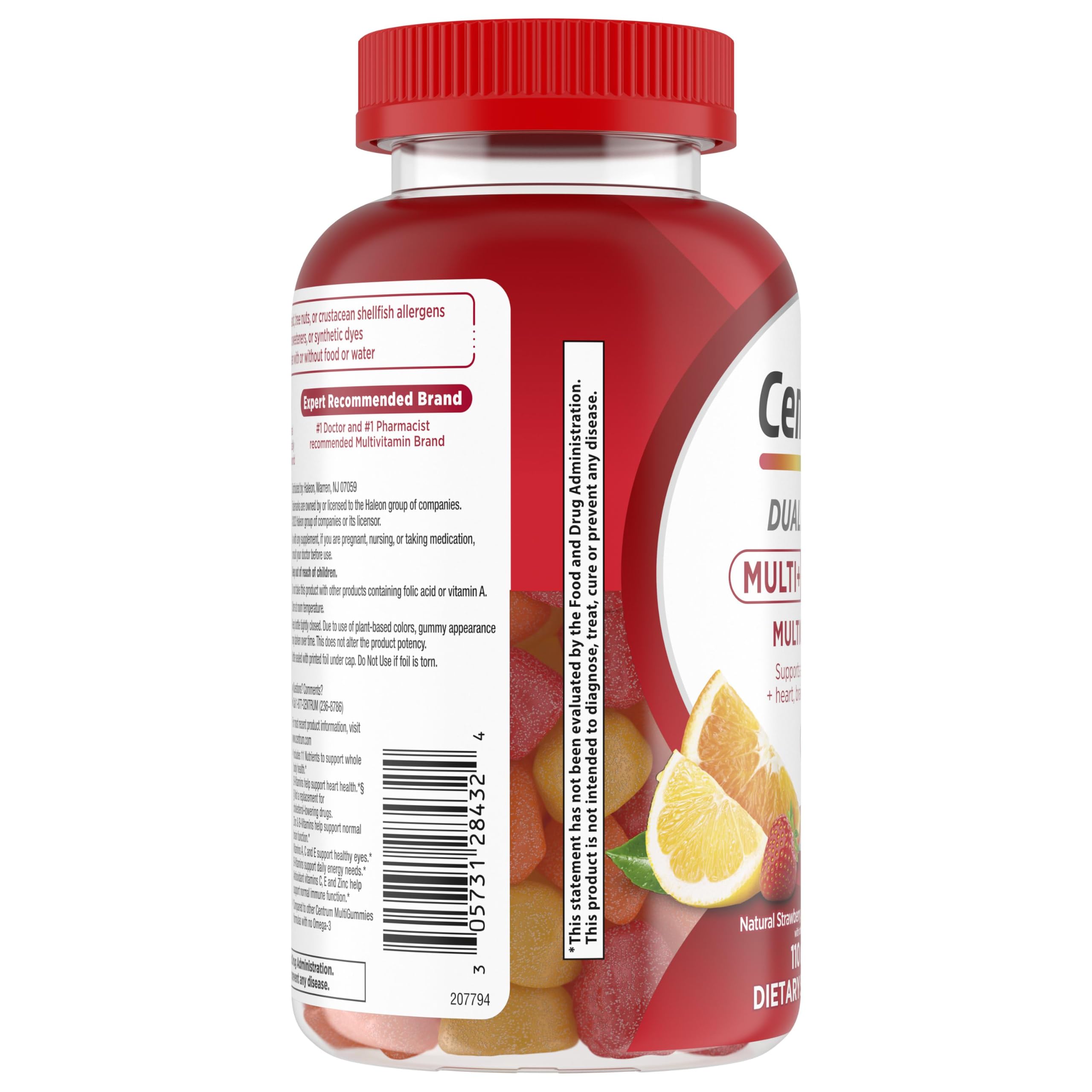 Centrum MultiGummies Multi+ Omega 3, Assorted Fruit Flavors, 110 Count — Amazon image 15