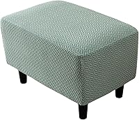Vista 14 de Eco-Ancheng Funda elástica para silla, funda otomana rectangular de almacenamiento, funda otomana para reposapiés, fundas otomanas para taburete