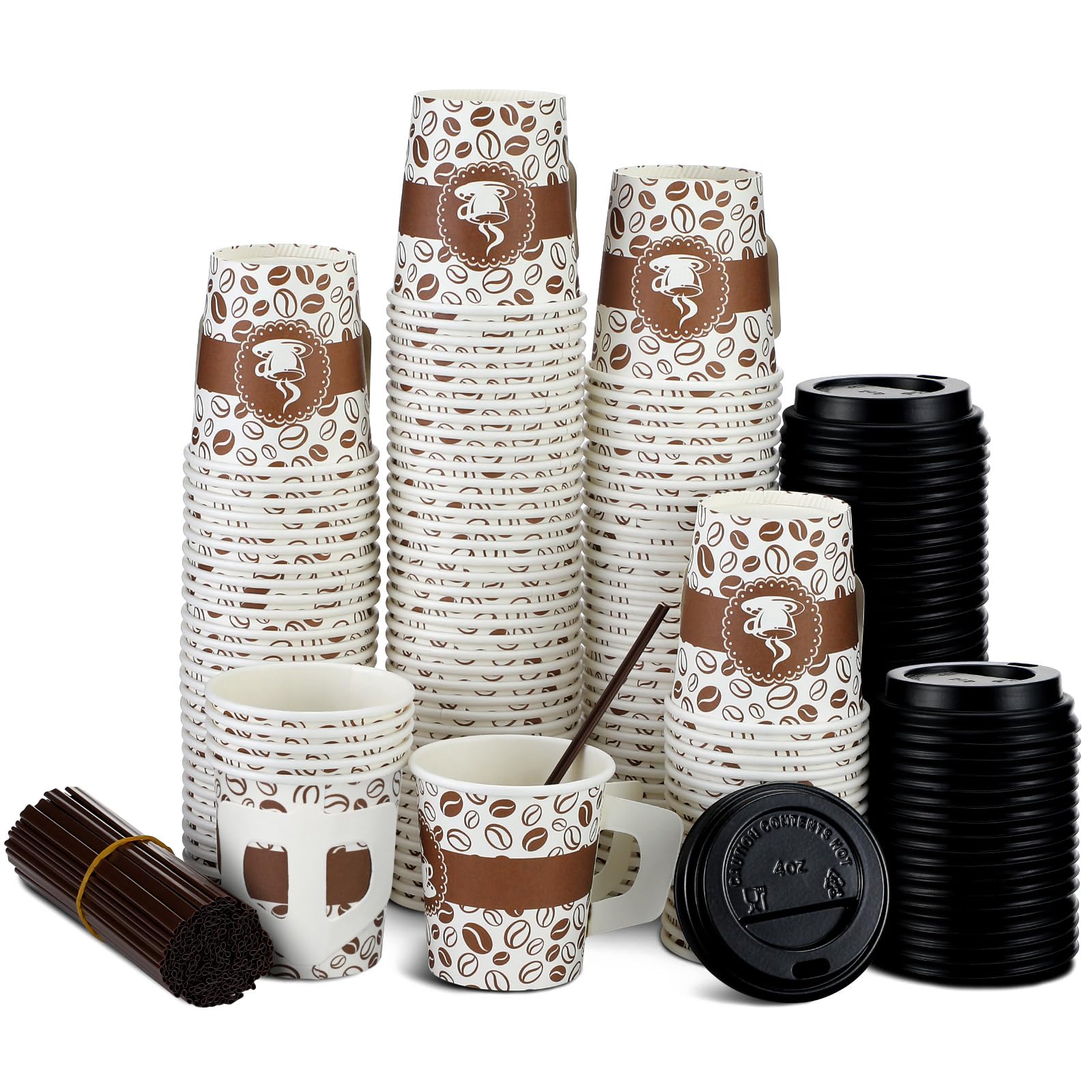 Amazon.com: Tessco 200 Set 4 oz Disposable Espresso Cups Bulk with