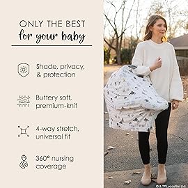 Milk Snob Original Star Wars 5-in-1 Cover, Precious Padawans, Privacy for Breastfeeding, Baby Car Seat, Carrier, Stroller, High Chair, Shopping Cart, Lounger Canopy - Newborn Essentials, Nursing Top