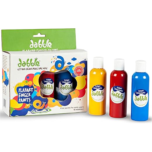 Dabble Non-Toxic Finger Paints Pack of 3