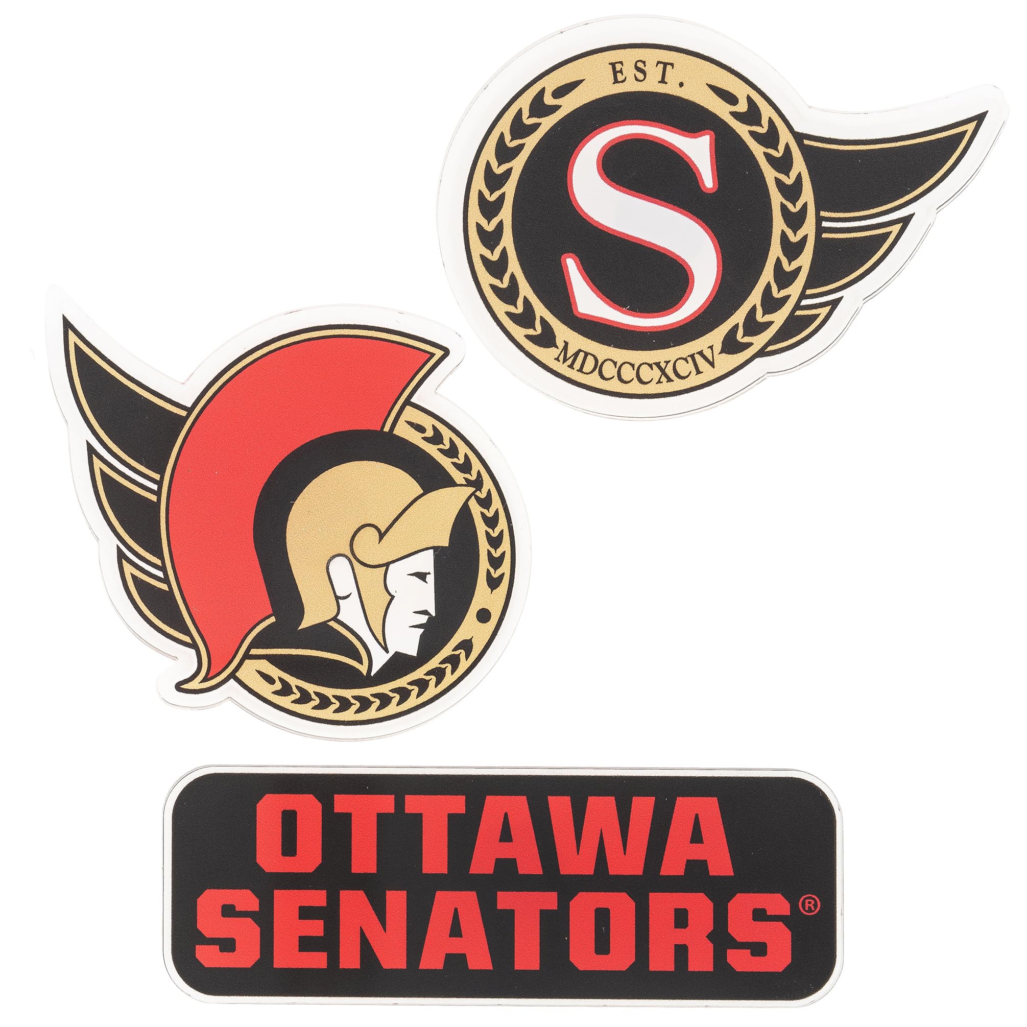 Desert Cactus Ottawa Senators Acrylic Magnet 3 Pack NHL National Hockey League Decorative Design Officially Licensed (Acrylic Magnet Set A)