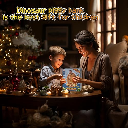Miniatura 7 de Alcancía para niños, banco de dinero de huevos de dinosaurio para niños de 6, 7, 8, 12 años, cajero automático, caja de dinero electrónica, regalos