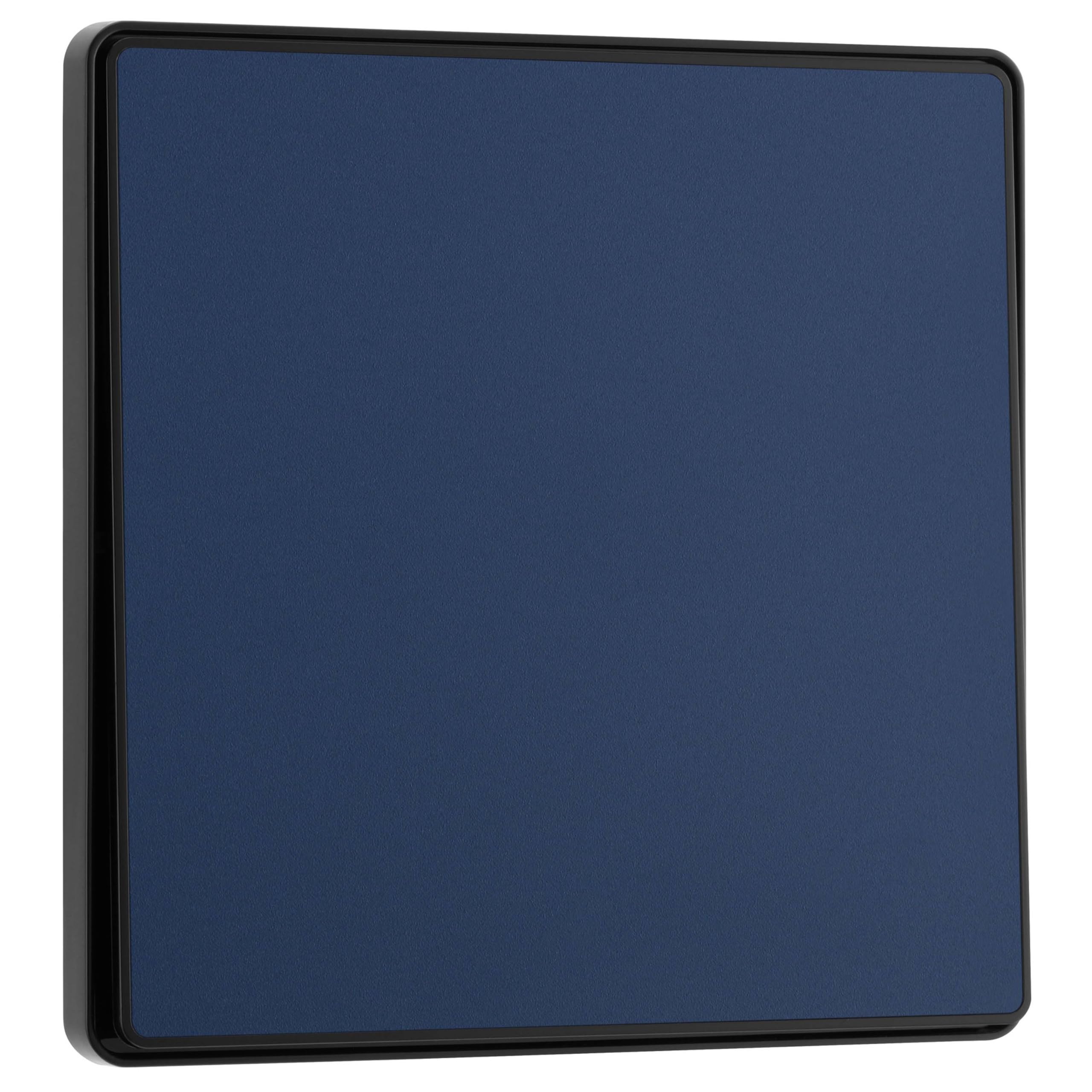 BG Electrical Single Wall Light Switch, 2-Way, Edge-to-Edge Rocker, Screwless Appearance, Round Edges, Evolve, Matt Blue, 20A