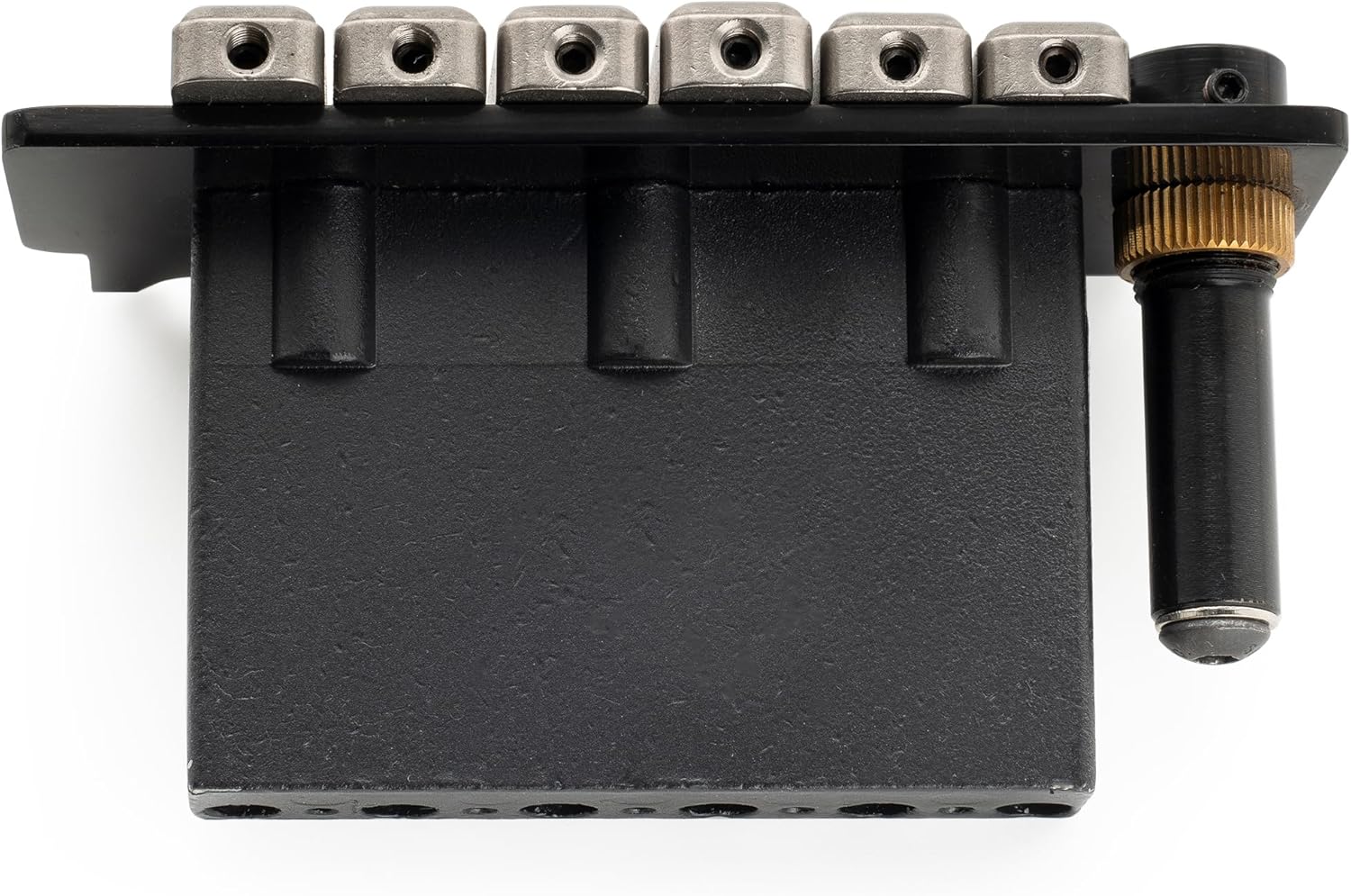 Wilkinson WVS50IIK 52.5mm (2-1/16 inch) 2-Point Tremolo Bridge with Stainless Steel Saddles for USA/Mexico/Japan/Korea Strat Electric Guitar, Black