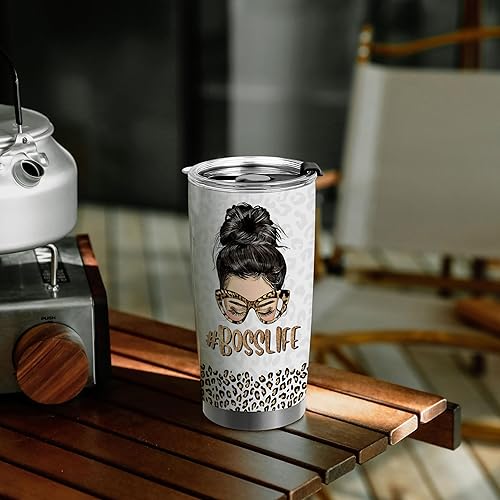 Miniatura 5 de HOMISBES Vaso de 20 onzas, regalos para jefe para mujer, regalos para jefe, regalos para jefe, regalos de jubilación para mujeres, regalos de