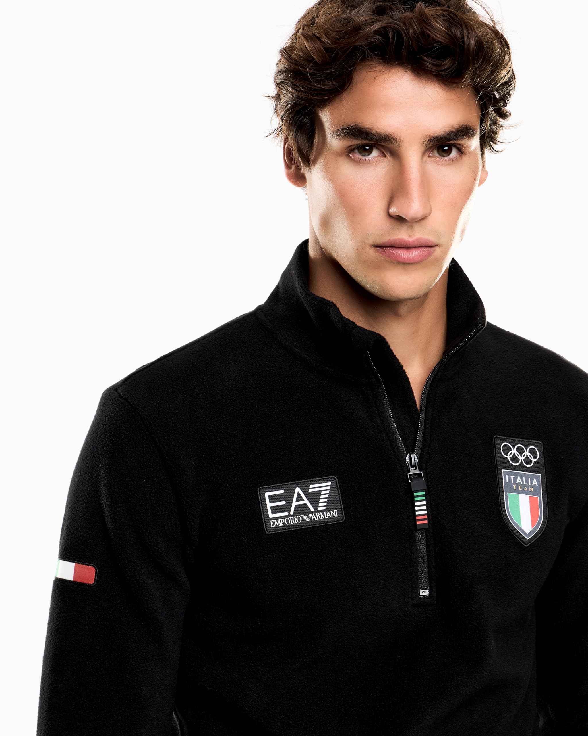 Emporio Armani EA7 Italia Team Olimpiadi 2026 Polar Fleece Pile tecnico da sci Uomo