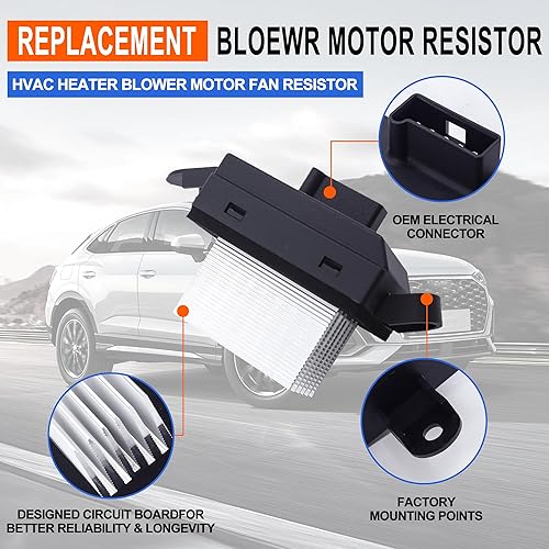 Miniatura 4 de HiSport Resistencia de motor de soplador de control de temperatura automático compatible con Chevy Malibu 2004-2012, Pontiac G6 2005-2010, Saturn