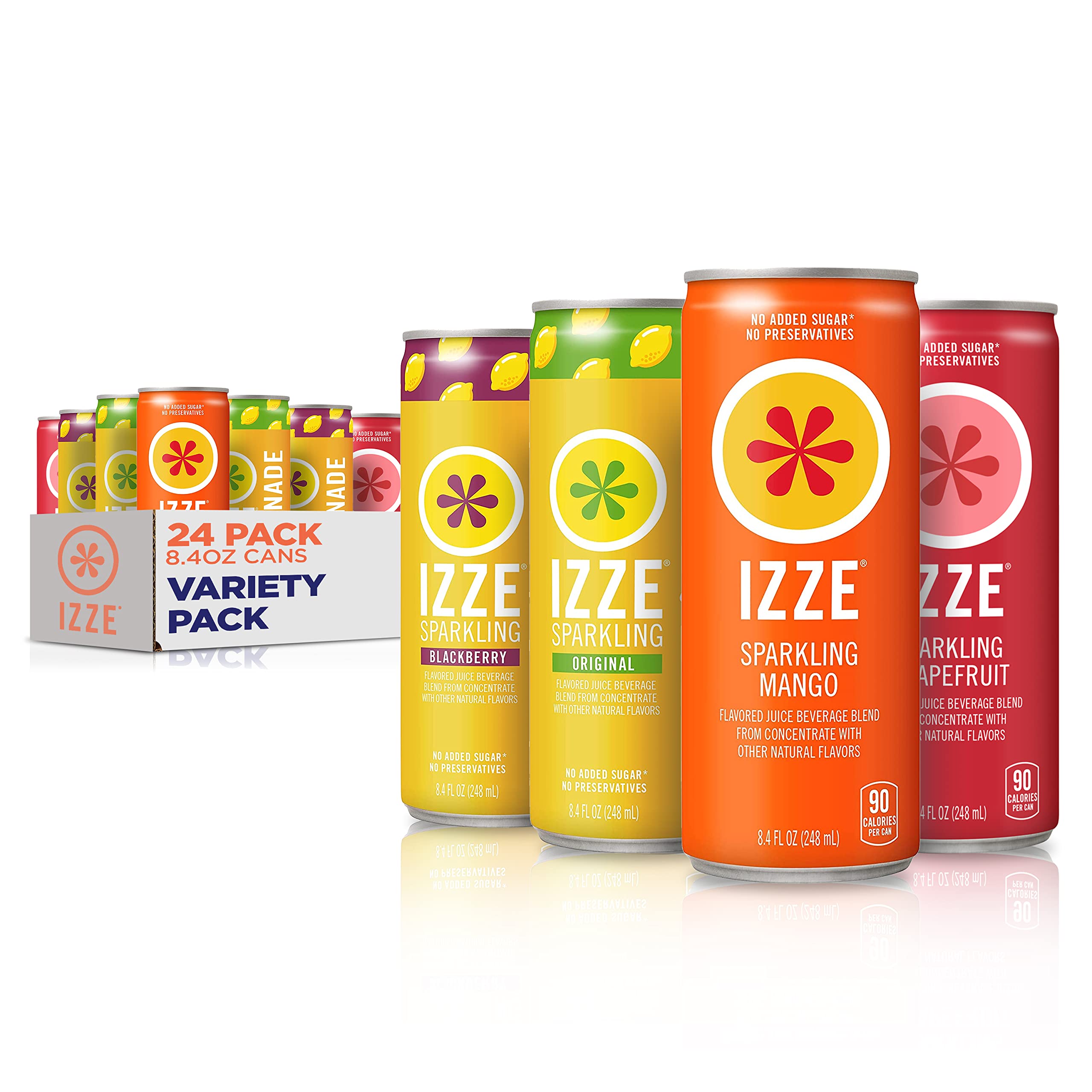Buy Izze Sparkling, Juice Variety Pack (Mango, Grapefruit, Blackberry