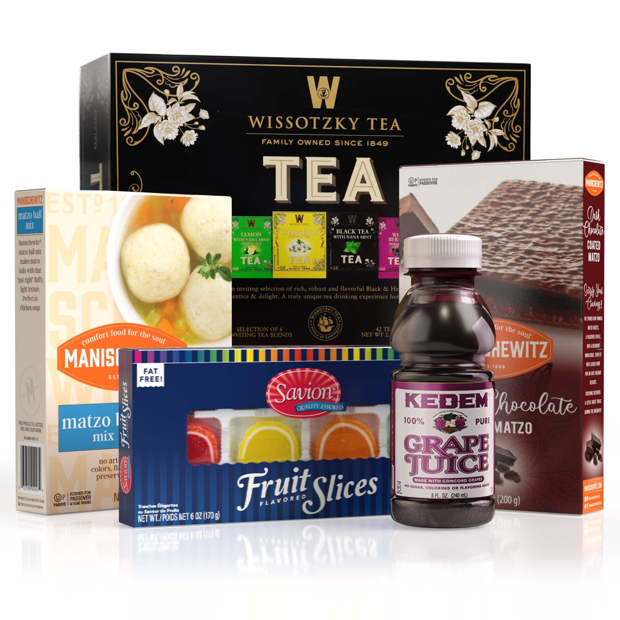 Celebrate Passover Gift Set | Gourmet Chocolate Bark & Tea Chest | Elegant Holiday Gift for Friends & Family