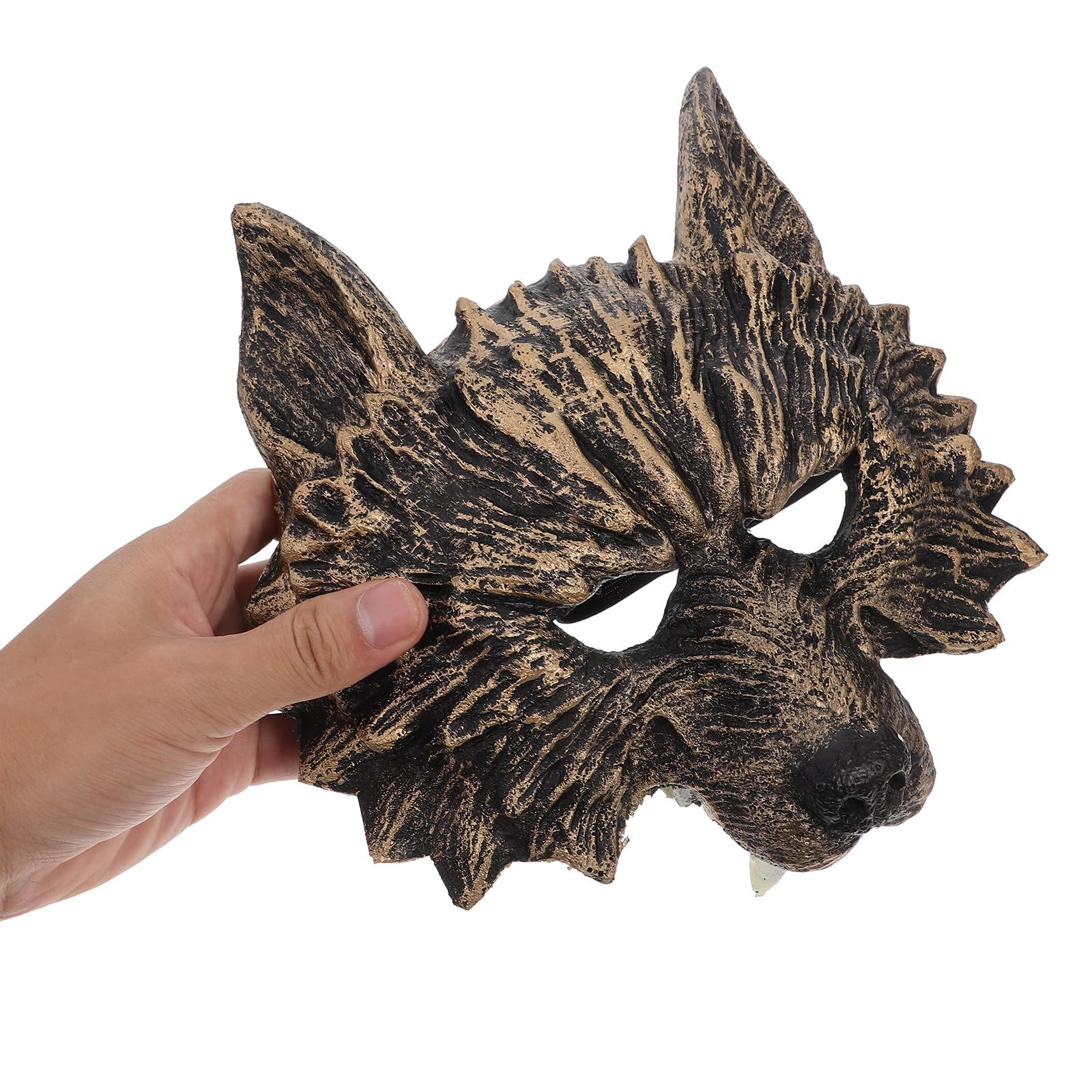 Tofficu 5 Pièces Masque Loup Réaliste avec Queue, Accessoire Cosplay