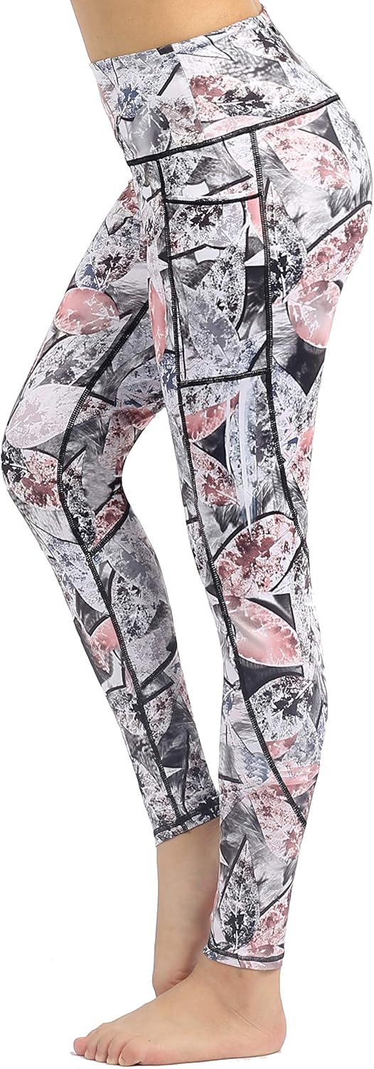 Neonysweets Womens Printed Yoga Pants Active Workout Leggings Stretch Tights Neonysweets Womens Printed Yoga Pants Active Workout Leggings Stretch Tights