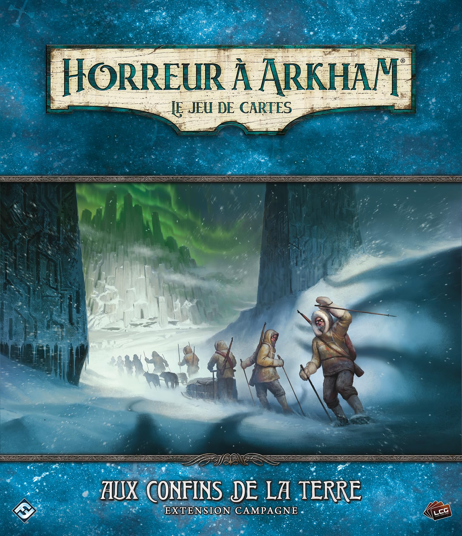 Asmodee - Horror w Arkham JCE - FFG - Confins de la Earth - Rozszerzenie kampanii - Narracyjna gra karciana - 1 do 4 graczy - od 14 lat - w języku francuskim