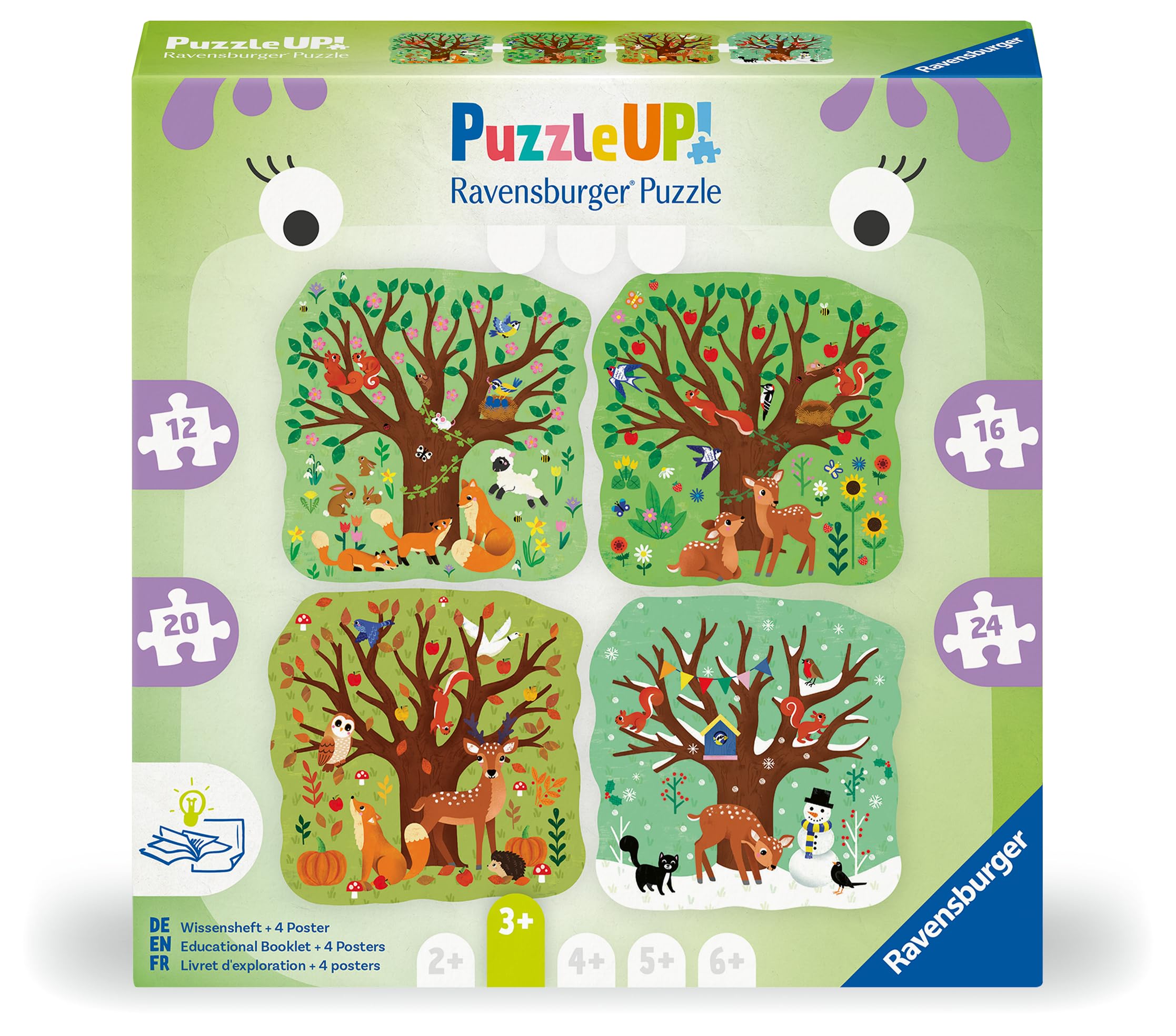 Ravensburger Puzzle Up Four Seasons - Jigsaws for Kids Age 2 Years (24 Months) - Educational Toddler Toys - 4, 6, 8, 10 Pieces