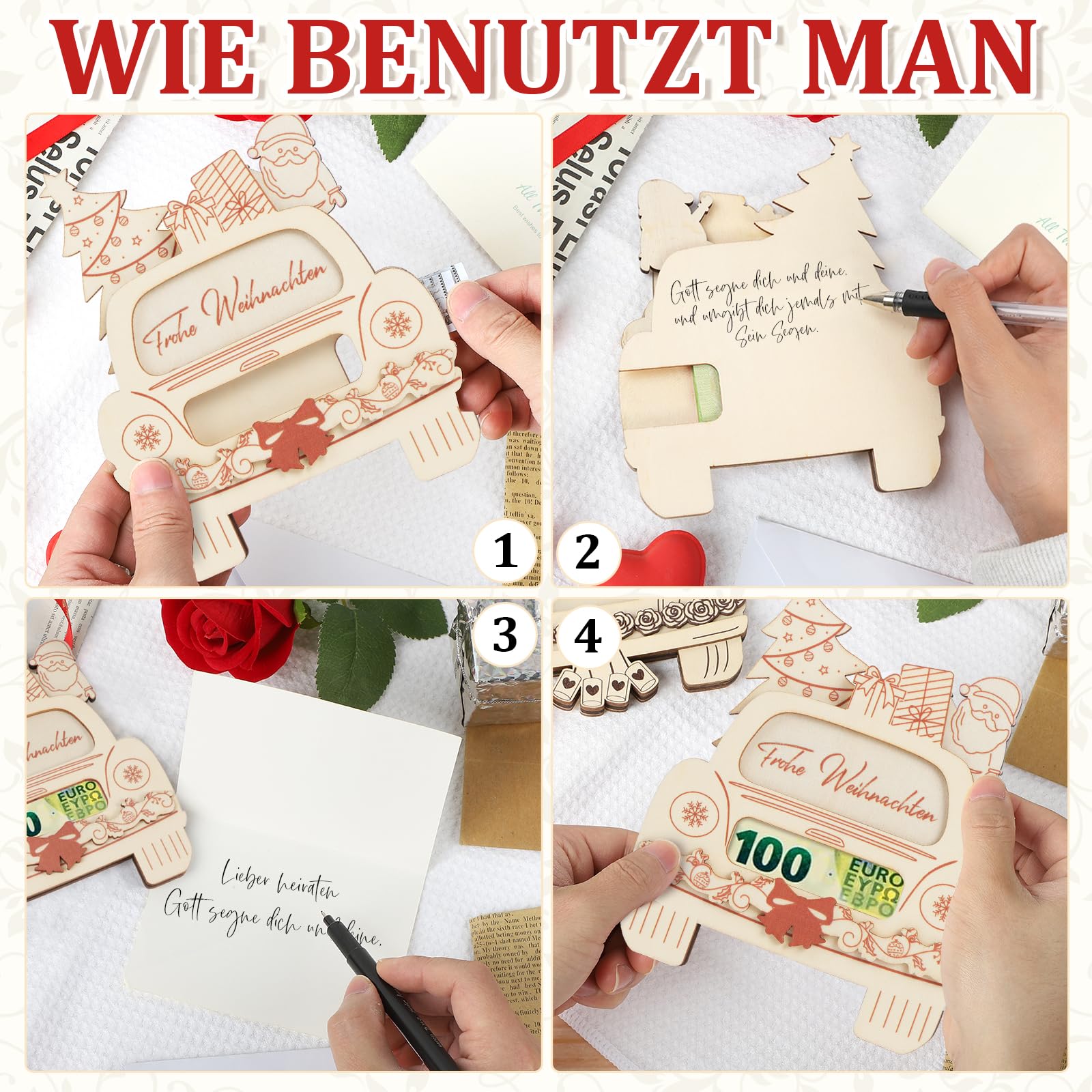 Christmas Money Gift Packaging with Greeting Card - Image 3