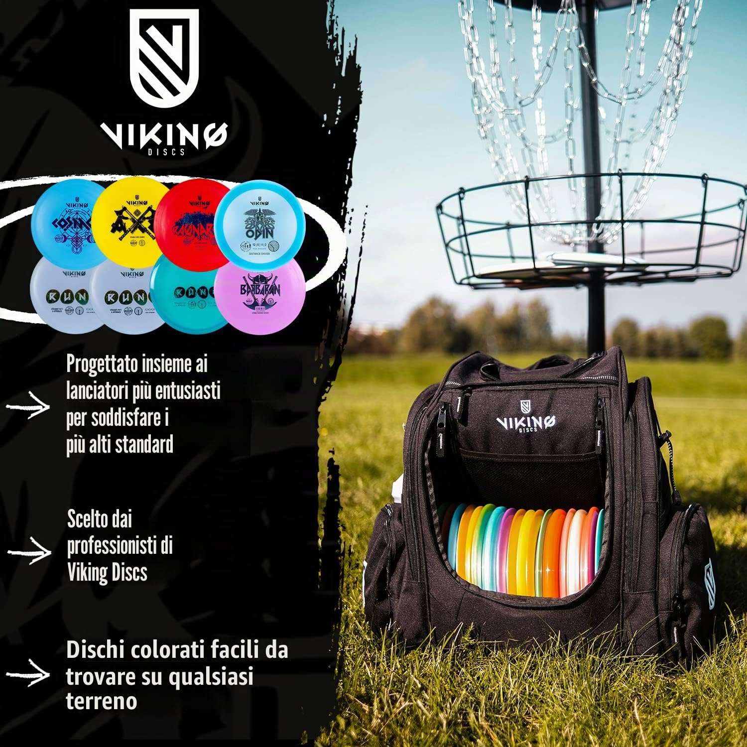 Viking Discs Starter Disc Golf Set – 8 Dischi Frisbee per Ogni Distanza, Approvati PDGA – Funsport all'aperto per Adulti e Bambini – Putter, Mid-Range, Fairway Driver, Distance Driver