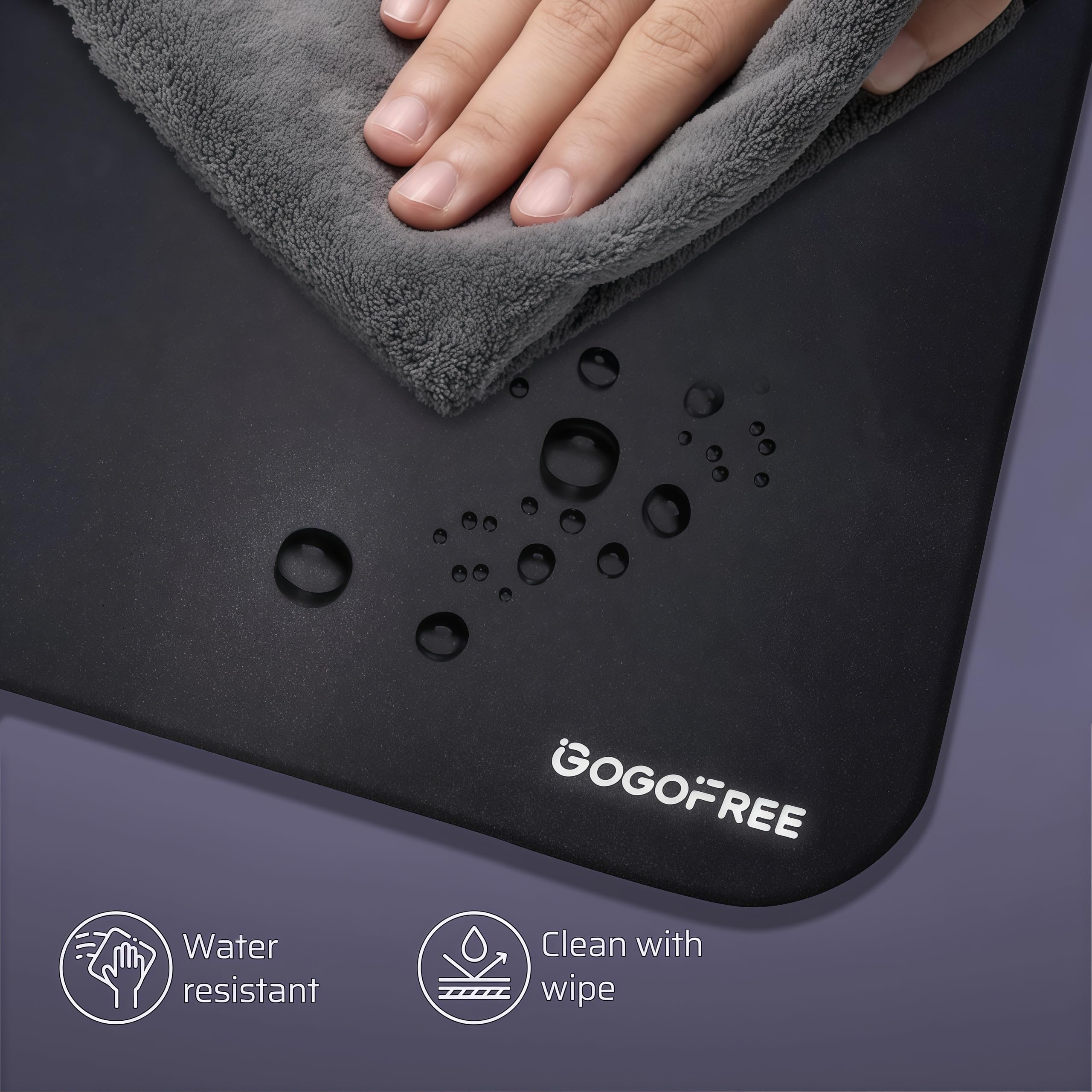 gogofree Alfombrilla de ratón de vidrio para juegos, alfombrilla de mouse ultra suave con superficie dura, alfombrilla de mouse grande de vidrio templado, control de velocidad de precisión para juegos