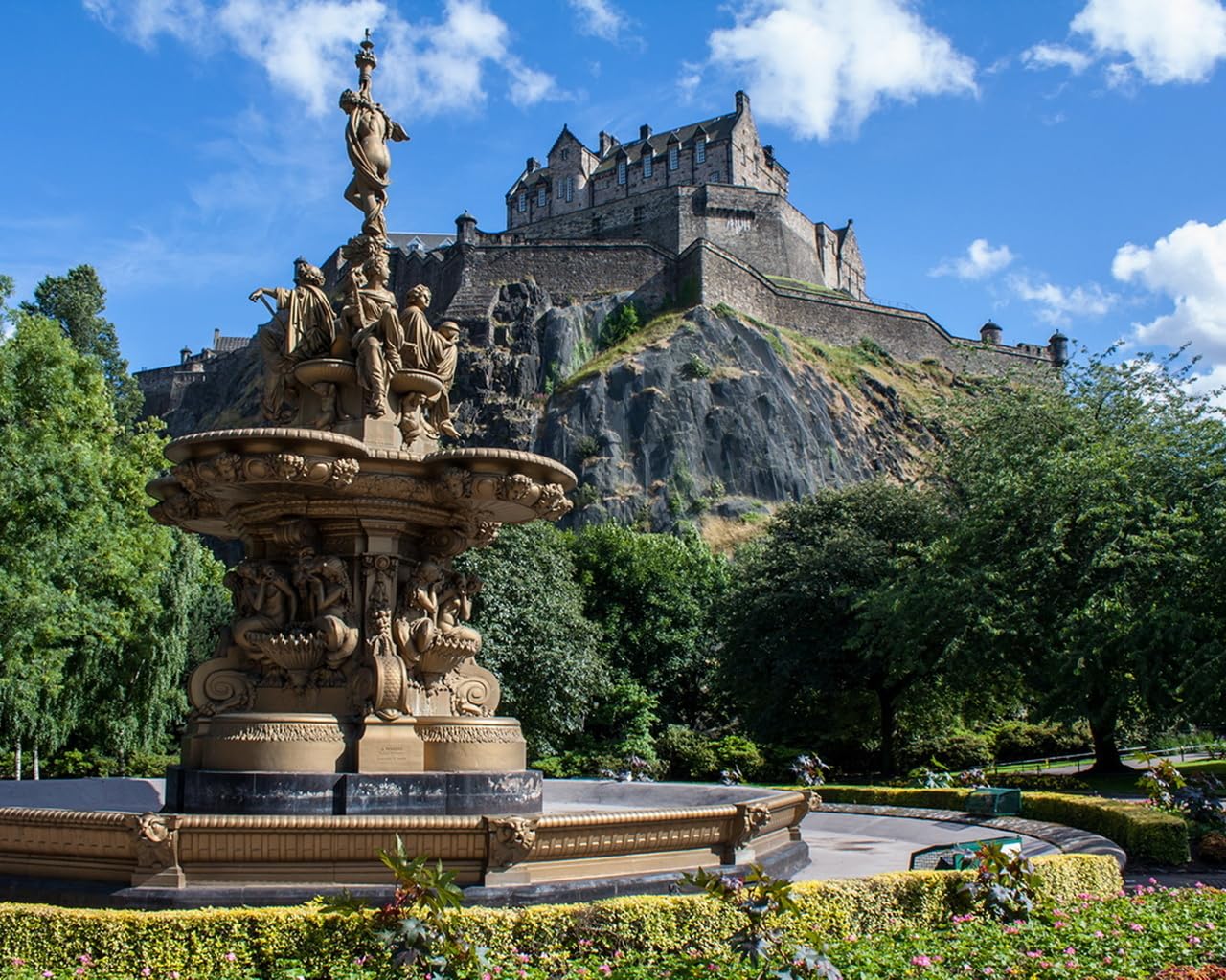Nprzm H343 Diy 5D Diamond Painting，Edinburgh Castle Edinburgh Scotland，Full Drill Crystal Rhinestone Kits 50X60cm