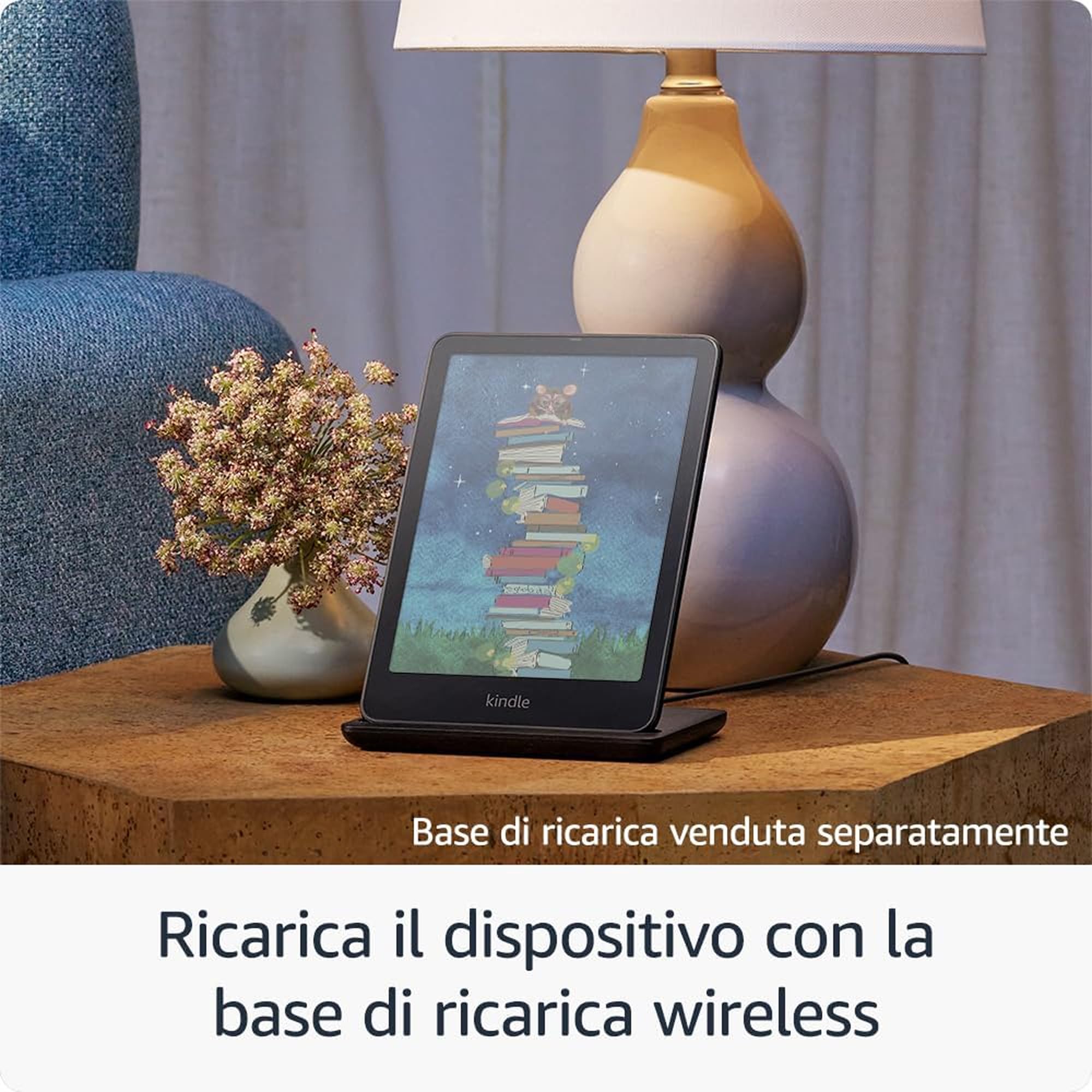Kindle Colorsoft Signature Edition (32 GB) Con custodia trasparente verde giada e Stazione di ricarica wireless