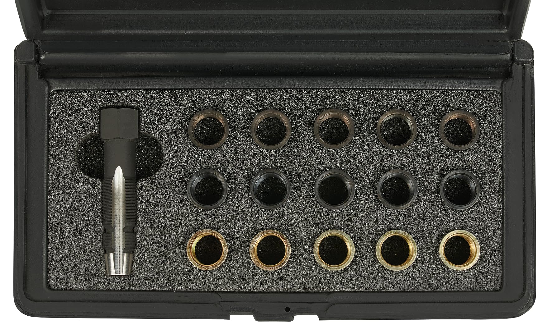 SW-Stahl 10610L Kit Riparazione Filetti Candele da 16 Pezzi | Set professionale per ripristino filettatura motori, compatibile con bussole Proxxon, per candele e incandescenza.
