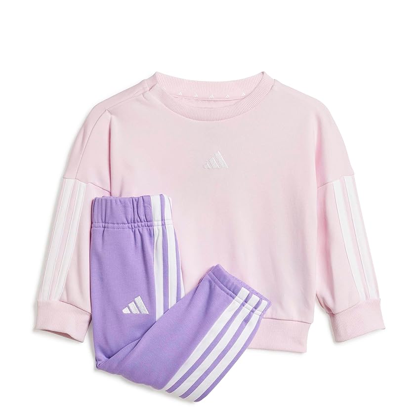 adidas Unisex - Bimbi 0-24 ESSENTIALS JOGGER, clear pink/white/lavendar, 9-12 Months
