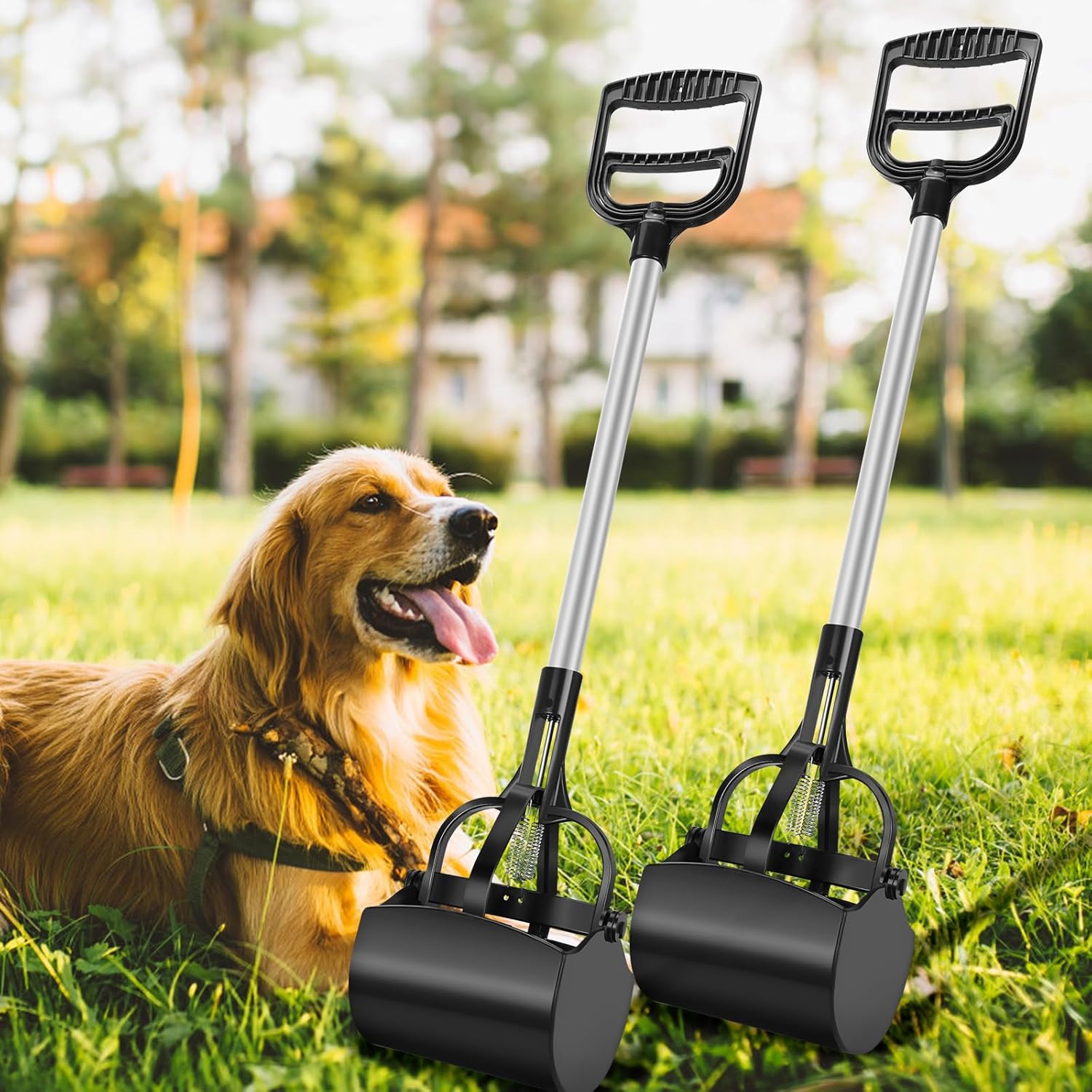 MultiOutools Dog Pooper Scooper, 2 Pack Long Handle Pet