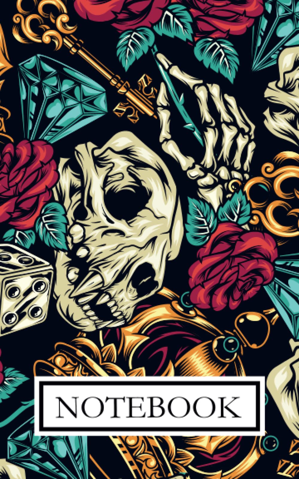 Classic Notebook: Tattoo, Flowers and Skull for Tattoo Lovers Notes | 5 x 8 | 100 lined pages