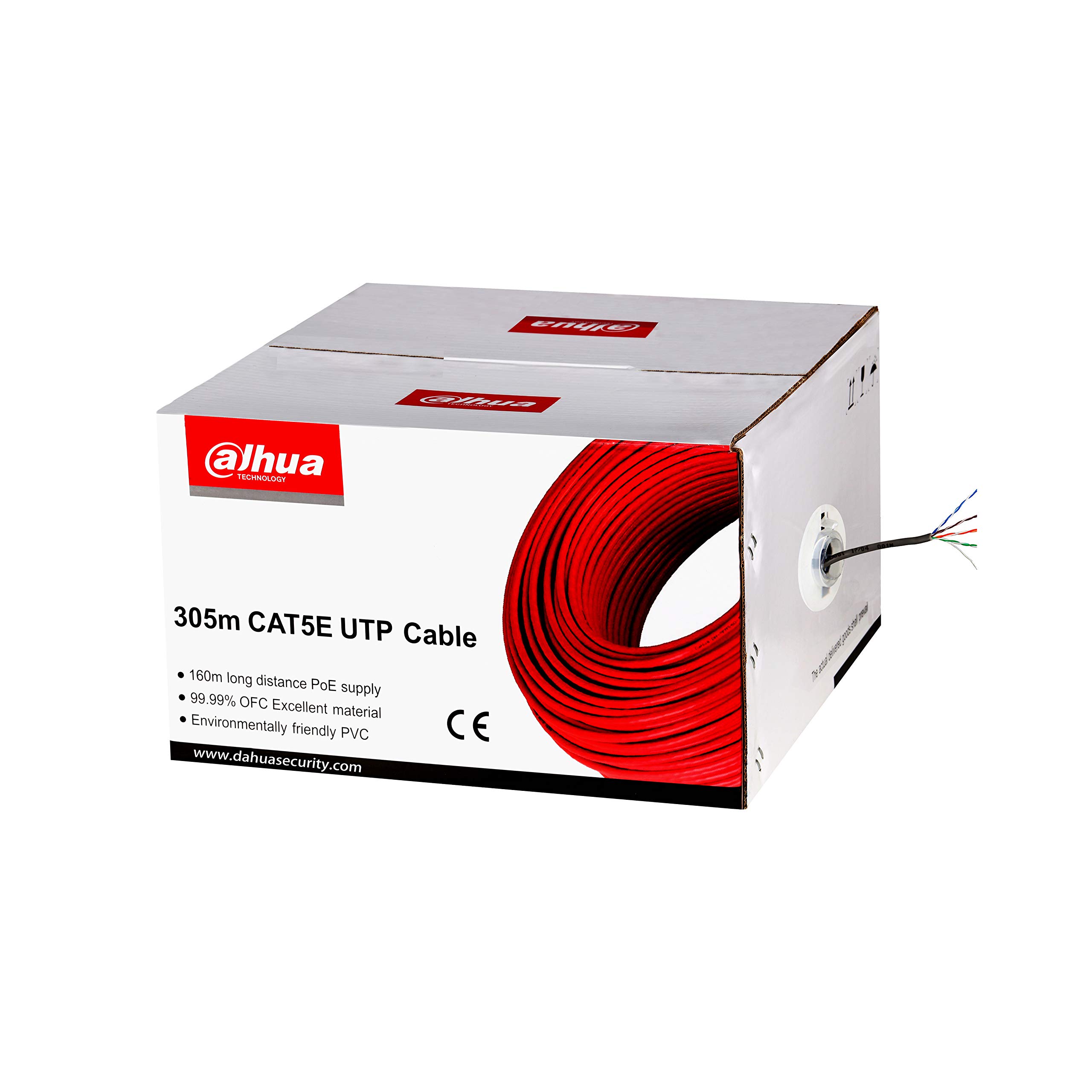DAHUA CABLE DE RED SÃ“LIDO 100% COBRE UTP 305M CAT.5E GRIS PFM920I-5EUN