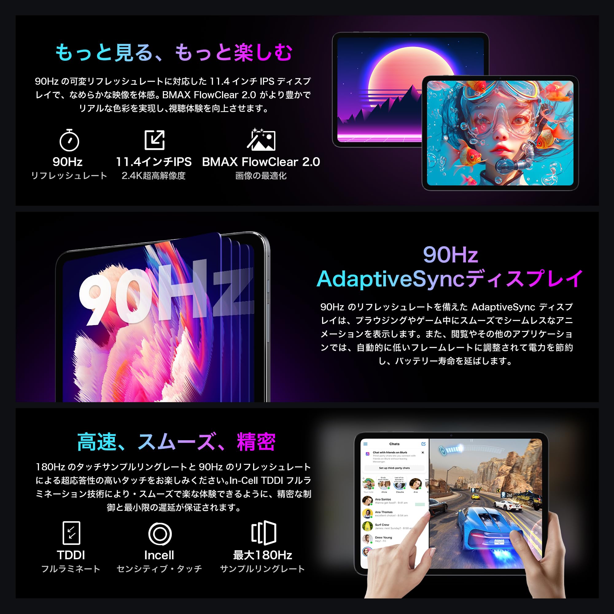 バスタブレット Amazon.co.jp: BMAX I12 POWER Android 15タブレット 11.4