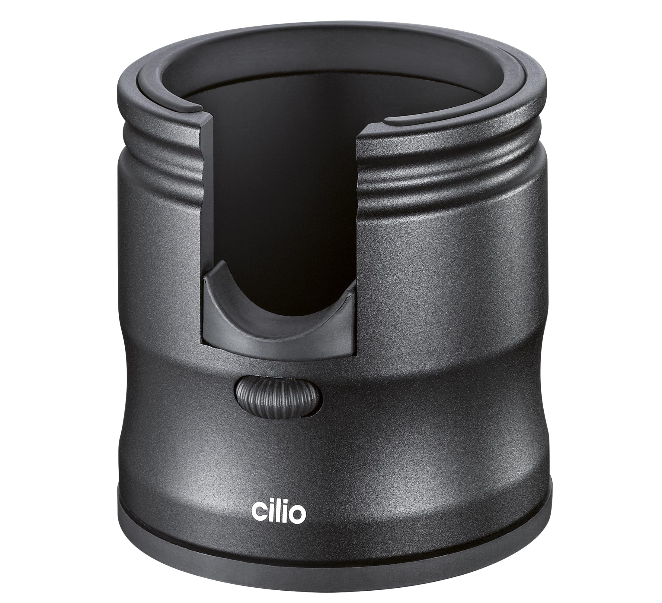 Cilio 550887 Stazione Di Pressatura Per Caffè In Alluminio - Supporto Regolabile Per Portafiltro 51, 54 E 58 Mm, Compatto E Robusto