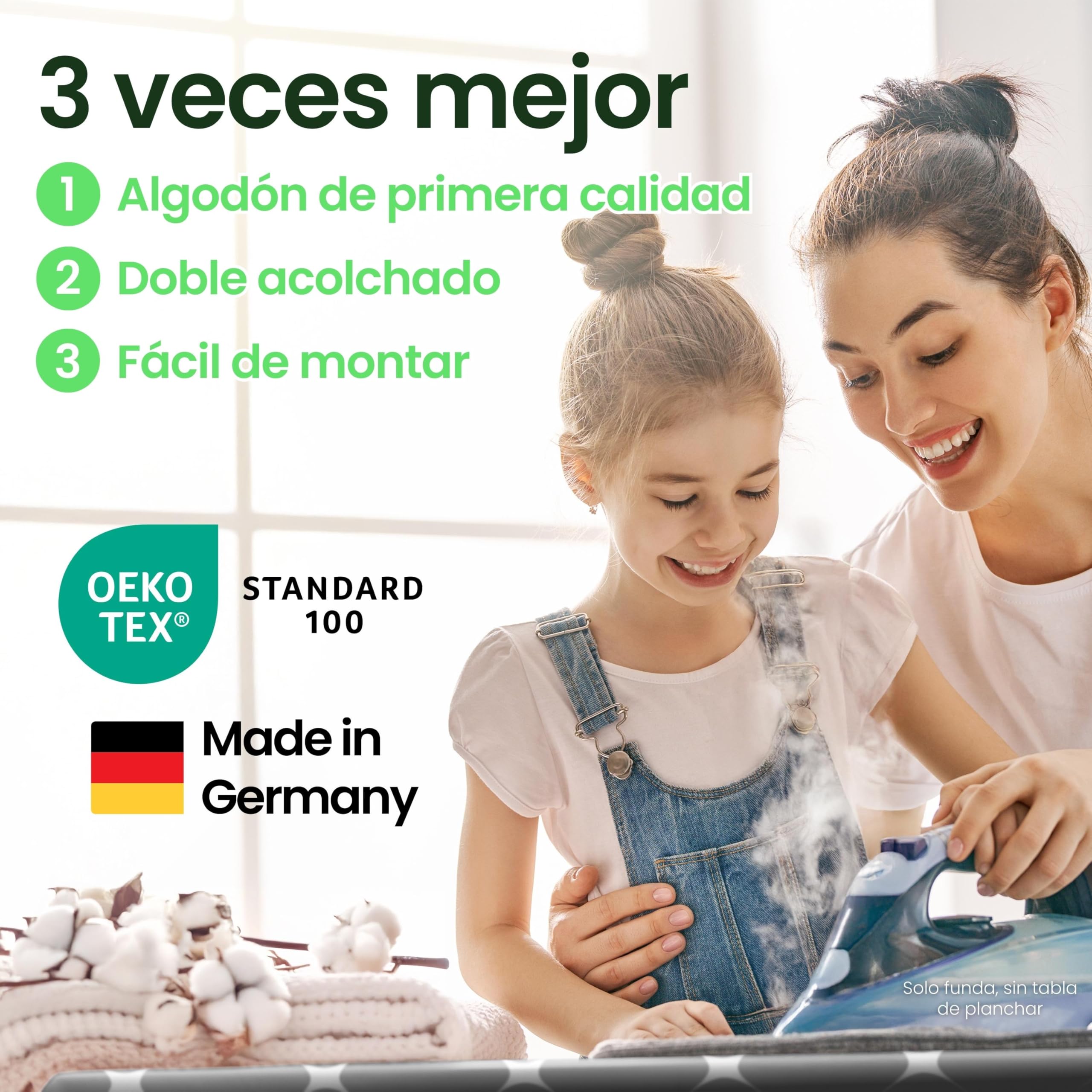 SimplySmooth Funda Premium 110x30 cm | Oeko-Tex 100 Relleno cómodo | para Tablas de 108-115x30-45 cm | Talla S - 5