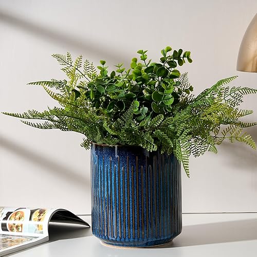 Miniatura 7 de JIEMEI HOME - Soporte para utensilios de cocina, de cerámica grande de 7.2 pulgadas para encimera de cocina, soporte para utensilios con tapete de