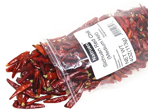 Miniatura 2 de Natruen Cápsulas de chile rojo chino de Szechuan Entero Seco, 4 onzas (medio caliente), chile frente al cielo, chiles rojos secos Sichuan picantes